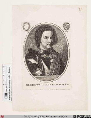 Bildnis Heinrich III., Graf von Nassau-Dillenburg