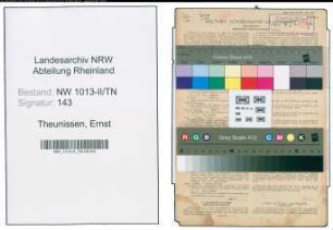 Entnazifizierung Ernst Theunissen , geb. 15.04.1916 (Autoschlosser)