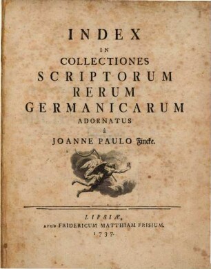 Index In Collectiones Scriptorum Rerum Germanicarum