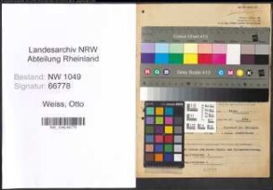 Entnazifizierung Otto Weiss , geb. 29.08.1900 (Verwaltungsbeamter)
