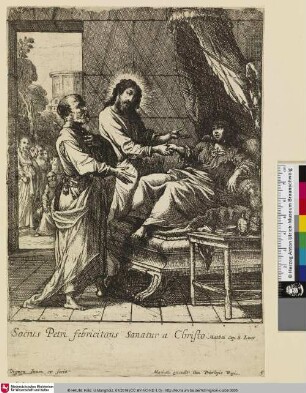 [Christus heilt die Schwiegermutter des Heiligen Petrus; Jésus-Christ guérit la belle-mère de saint Pierre]