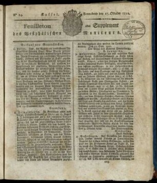 No. 84, Sonnabend den 17. Oktober 1812