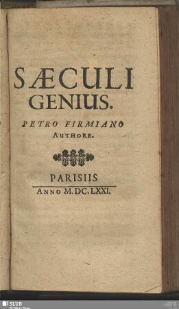 Saeculi Genius