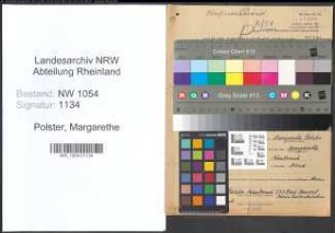 Entnazifizierung Margarethe Polster , geb. 08.07.1908 ()