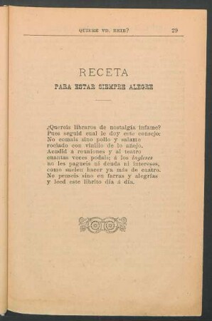 Receta para estar siempre alegre