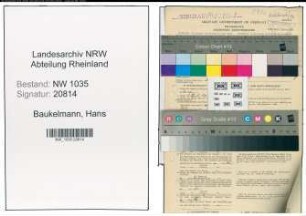 Entnazifizierung Hans Baukelmann , geb. 16.04.1888 (Kaufmaennischer Angestellter)