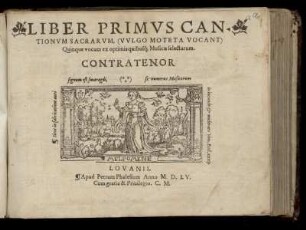 Liber primus cantionum sacrarum ... quinque vocum. Contratenor