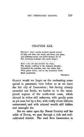 CHAPTER XIX. - Launceston to Deloraine, and Port Sorell to Emu Bay