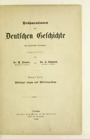 Teil 1: Thüringer Sagen und Nibelungensage