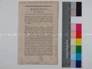 Gravures historiques des Jean-François Janinet - Bericht über die ungerechtfertigte Plünderung und Brandschatzung der Maison St. Lazare