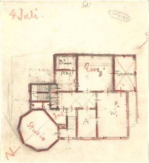 Hildebrand, Adolf von; Icking (Isartal); Wohnhausprojekt Hildebrand - Grundriss