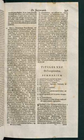 347-383, Titulus XXV. De exceptionibus - Titulus XXVI. De praescriptionibus