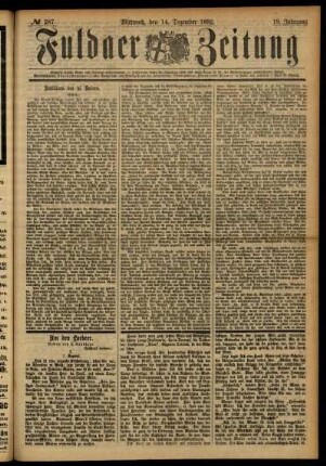 Ausgabe vom Mittwoch, den 14. Dezember 1892.