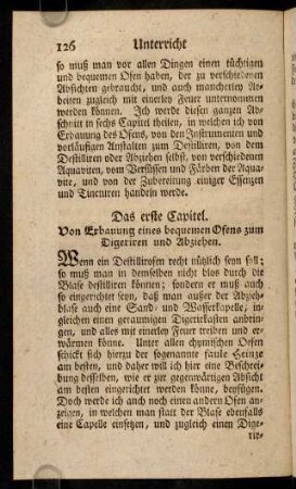 126-132, Erstes Capitel