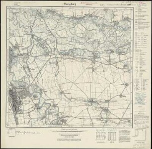 Meßtischblatt 2680 : Merseburg (Ost), 1937 : Merseburg (Ost). - Hrsg. 1905, bericht. 1930, mehrfarb. Ausg. 1930, einz. Nachtr. 1937. - 1:25000. - [Berlin]: Reichsamt für Landesaufnahme, 1937. - 1 Kt.