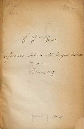 L'influenza italica nella lingua tedesca