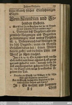 Vom Neundten und Zehenden Gebot.