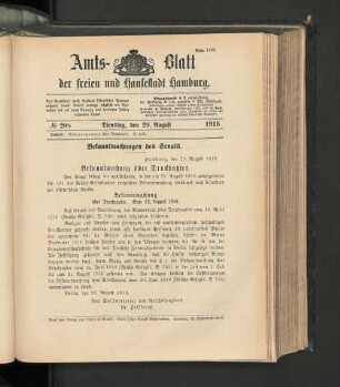 No. 208, 29. August 1916