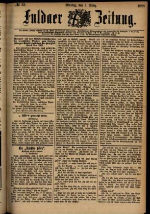 Ausgabe vom Montag, den 05. März 1888.