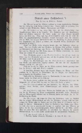 Betrieb einer Holländerei