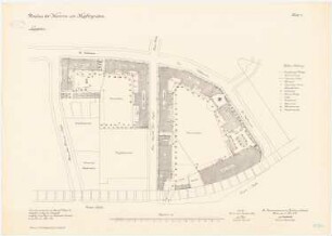 Kaserne Kaiser-Alexander-Gardegrenadier-Regiment (Am Kupfergraben), Berlin: Lageplan 1:500