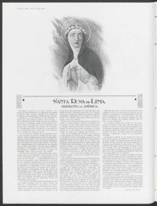 Santa Rosa de Lima - Patrona de América