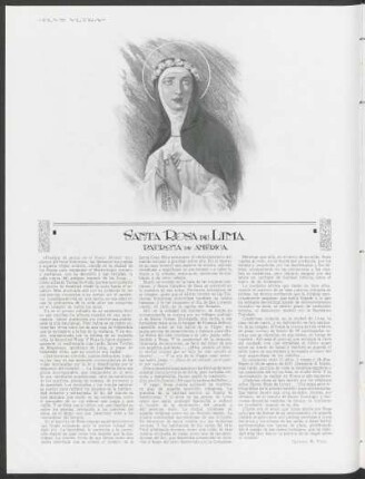 Santa Rosa de Lima - Patrona de América