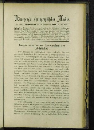 Langes oder kurzes Auswaschen der Abdrücke?