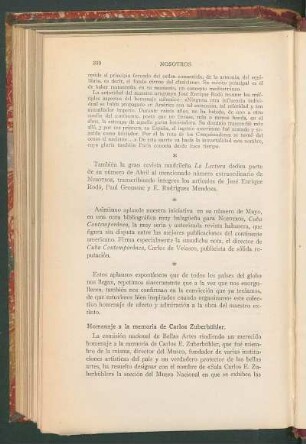 Homenaje a la memoria de Carlos Zuberbühler