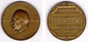 Medaille auf den Nobelpreisträger Richard Willstätter, Bronzeprobe