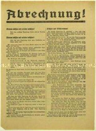 Aufruf der Zentrumspartei zur Reichstagswahl am 6. November 1932