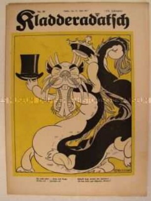 Satirezeitschrift "Kladderadatsch" u.a. zum Verhältnis zwischen Großbritannien und Griechenland