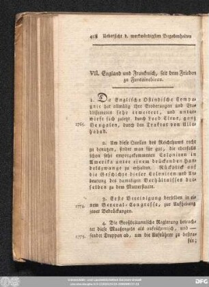 VII. England und Frankreich, seit dem Frieden zu Fontainebleau.