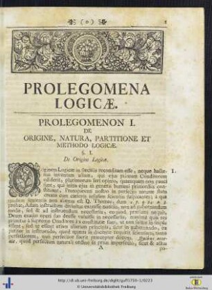 Prolegomena Logicae.