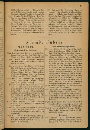 IX-XII, Fremdenführer