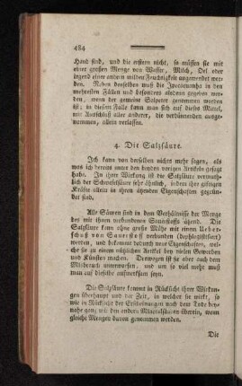 4. Die Salzsäure.