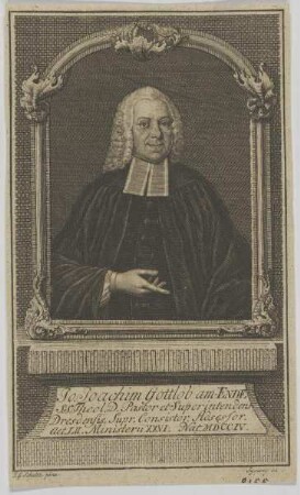Bildnis des Jo. Joachim Gottlob am-Ende