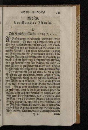 Moses, der Erreter Israels.