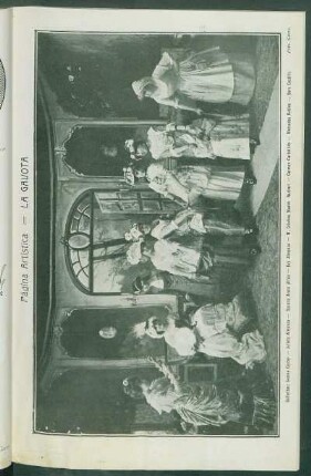 Página Artística - La Gavota [Fotografía] : Señoritas: Ivonne Coster - Julieta Almanza - Susana Araoz Alfán - Eva Almaza - M. Cristina Mazini Barilari - Carmen Carballido - Mercedes Doblas - Sara Castillo