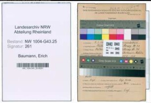Entnazifizierung Erich Baumann , geb. 09.03.1906 (Arbeiter)