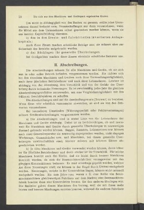 II. Abschreibungen