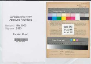 Entnazifizierung Kuno Heider, geb. 10.12.1899 (Elektriker)
