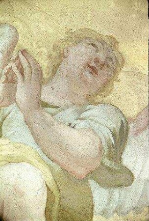 Engelschöre und die vier Erdteile in Verehrung Christi