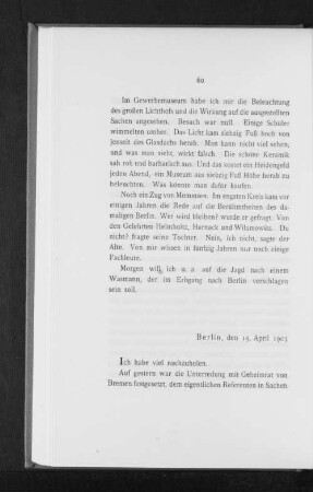 Berlin, den 19. April 1903