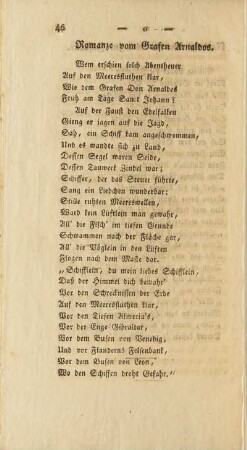 Romanze vom Grafen Arnaldos.