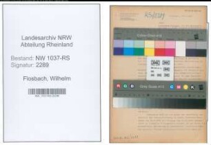 Entnazifizierung Wilhelm Flosbach , geb. 00.00.0000 (Regierungsrat)