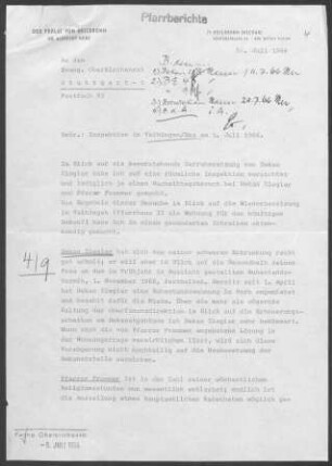 Vaihingen/Enz: Inspektionsbericht 1966