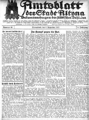 Nummer 49 : Sonnabend, den 8. Dezember 1923