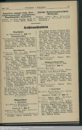 Lehranstalten