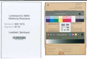 Entnazifizierung Bernhard Loebbert , geb. 25.08.1909 (Konditormeister)